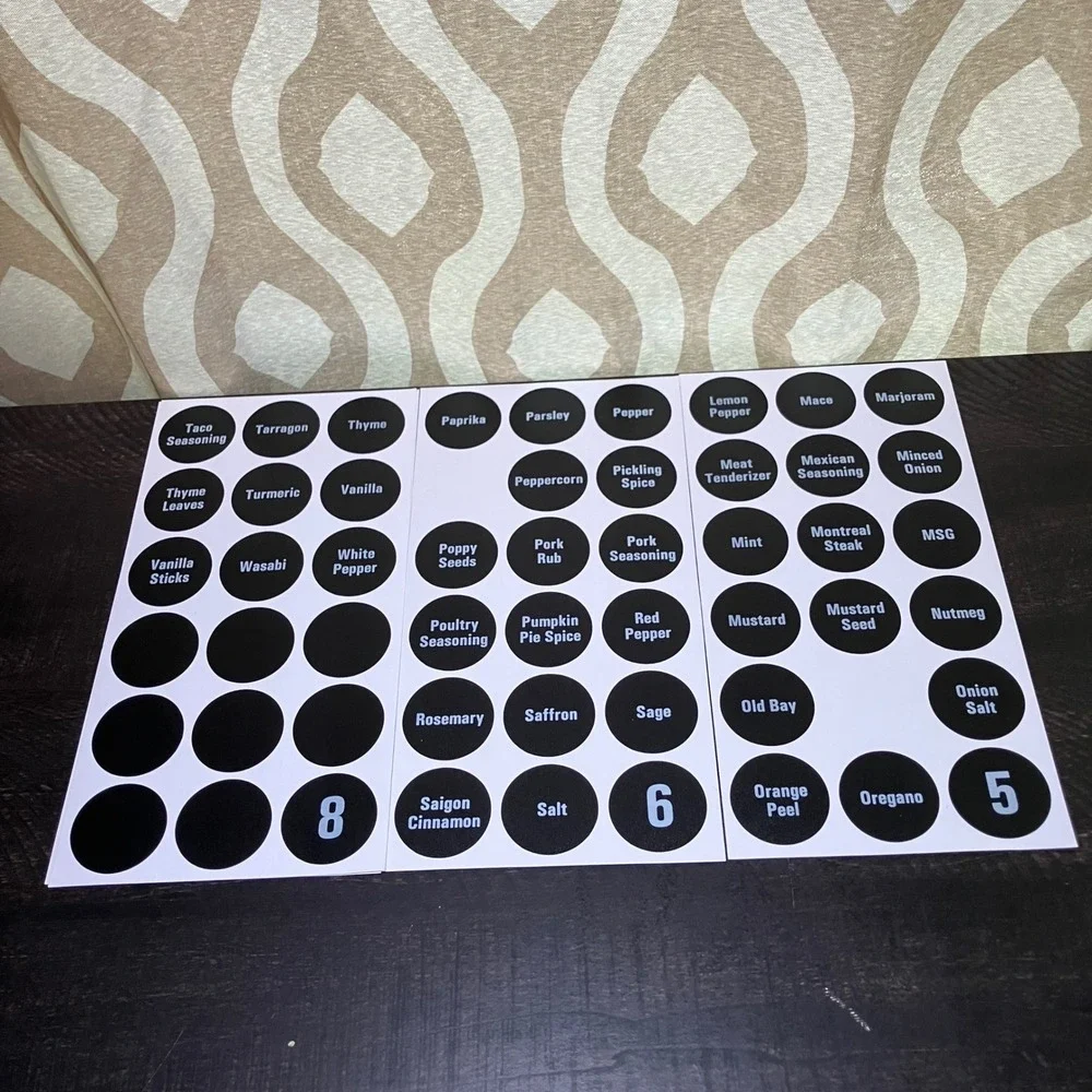 Chalkboard Spice Labels Stickers and Pens for Jars Containers  Organization